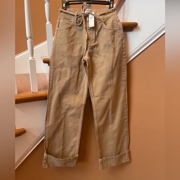 Damson Madder NWT Sz 2 or 8 (runs a little small) 100% cotton Sylvie khaki jeans - Picture 3 of 15